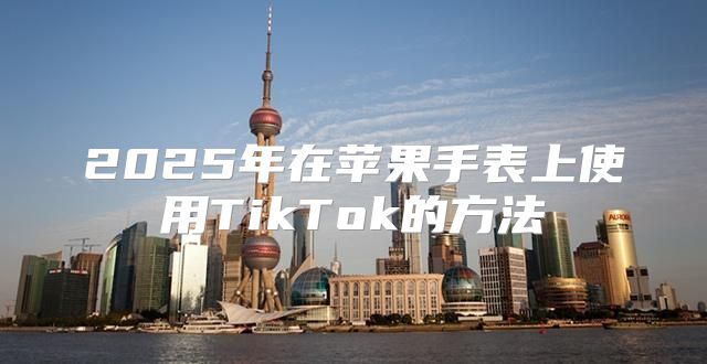 2025年在苹果手表上使用TikTok的方法