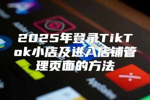 2025年登录TikTok小店及进入店铺管理页面的方法