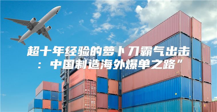 超十年经验的萝卜刀霸气出击：中国制造海外爆单之路”