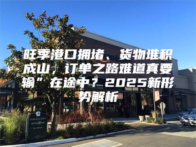 旺季港口拥堵、货物堆积成山，订单之路难道真要输”在途中？2025新形势解析