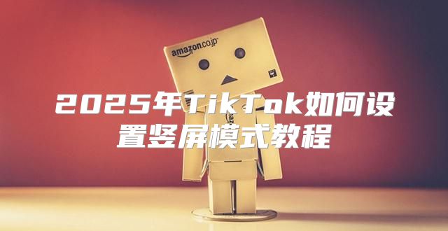 2025年TikTok如何设置竖屏模式教程