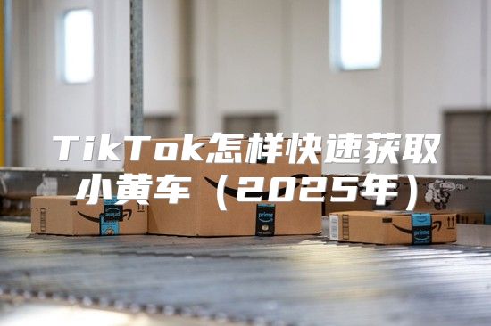 TikTok怎样快速获取小黄车2025年