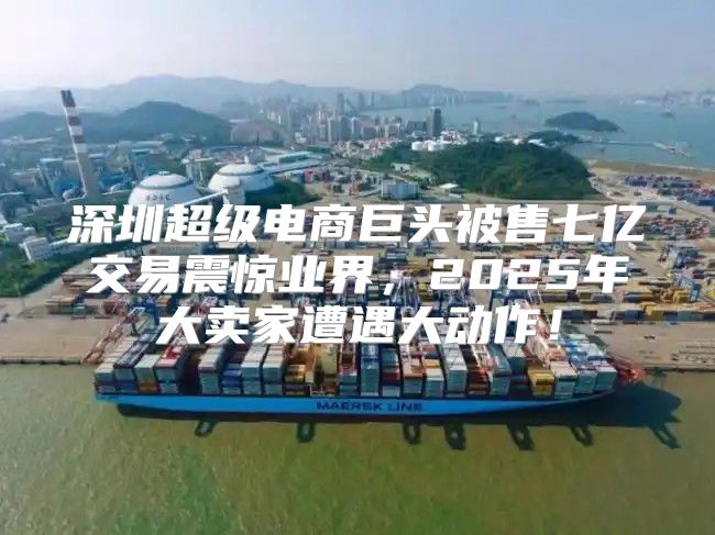 深圳超级电商巨头被售七亿交易震惊业界，2025年大卖家遭遇大动作！