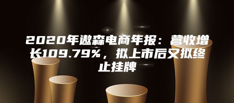 2020年遨森电商年报：营收增长109.79%，拟上市后又拟终止挂牌