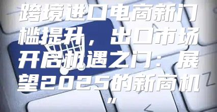 跨境进口电商新门槛提升，出口市场开启机遇之门：展望2025的新商机”