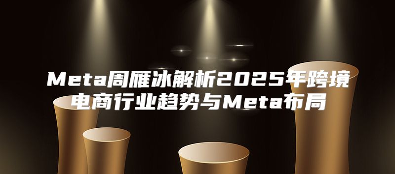 Meta周雁冰解析2025年跨境电商行业趋势与Meta布局