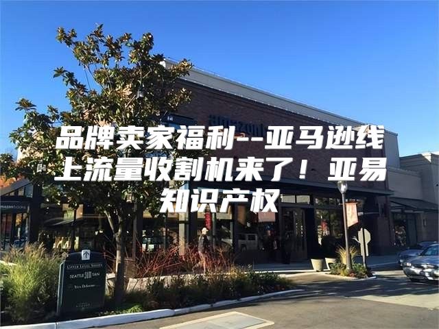 品牌卖家福利--亚马逊线上流量收割机来了！亚易知识产权
