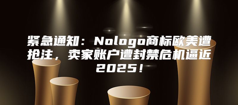 紧急通知：Nologo商标欧美遭抢注，卖家账户遭封禁危机逼近2025！