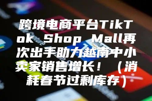 跨境电商平台TikTok Shop Mall再次出手助力越南中小卖家销售增长！消耗春节过剩库存