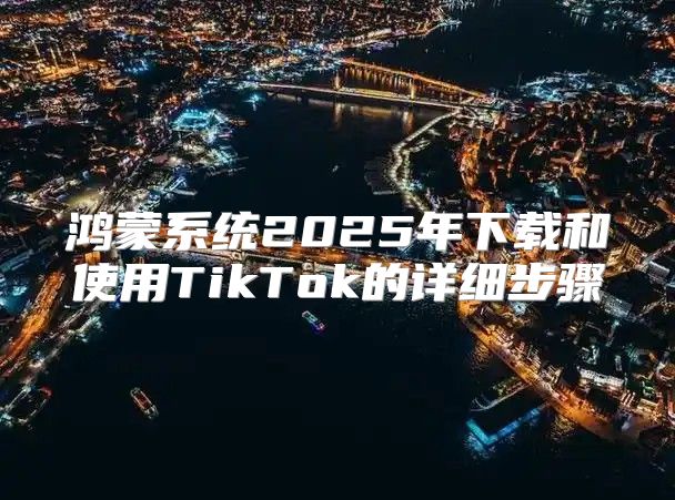 鸿蒙系统2025年下载和使用TikTok的详细步骤