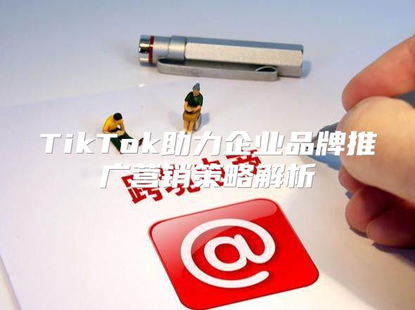 TikTok助力企业品牌推广营销策略解析