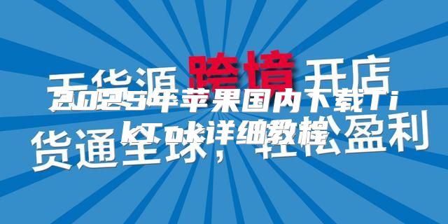 2025年苹果国内下载TikTok详细教程