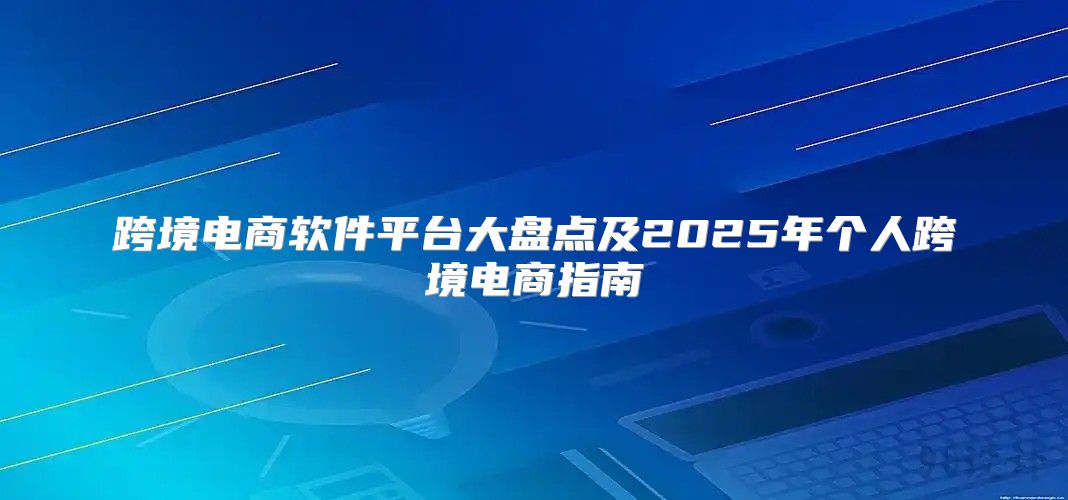 跨境电商软件平台大盘点及2025年个人跨境电商指南