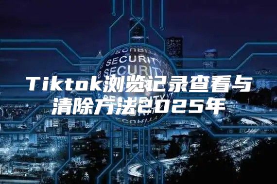 Tiktok浏览记录查看与清除方法2025年