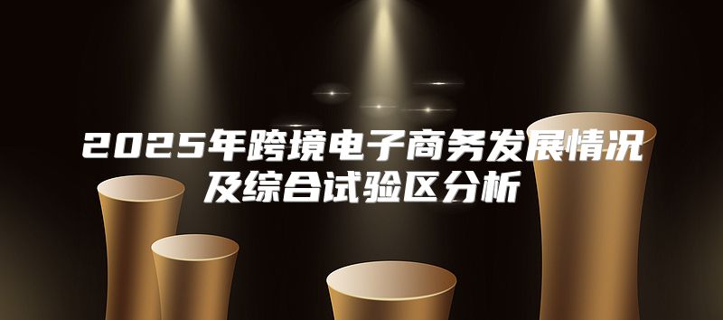 2025年跨境电子商务发展情况及综合试验区分析