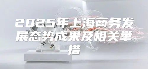 2025年上海商务发展态势成果及相关举措