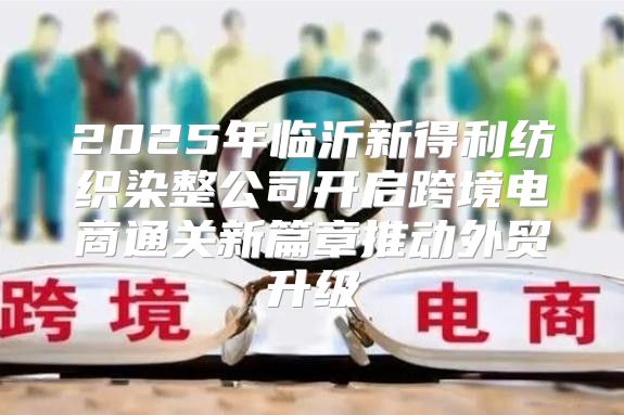 2025年临沂新得利纺织染整公司开启跨境电商通关新篇章推动外贸升级