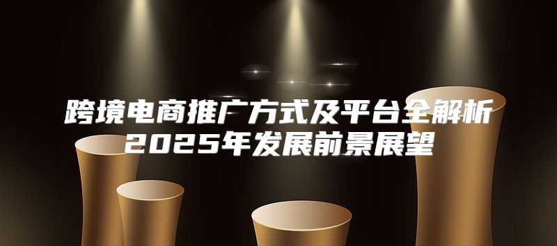 跨境电商推广方式及平台全解析2025年发展前景展望