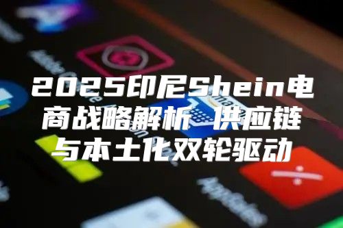 2025印尼Shein电商战略解析 供应链与本土化双轮驱动
