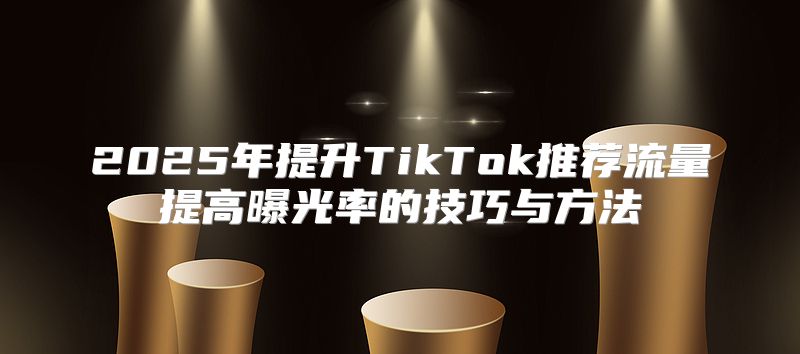 2025年提升TikTok推荐流量提高曝光率的技巧与方法