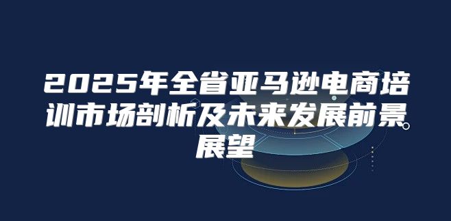 2025年全省亚马逊电商培训市场剖析及未来发展前景展望