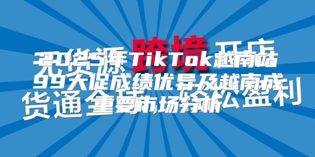 2025年TikTok越南站99大促成绩优异及越南成重要市场分析