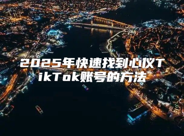 2025年快速找到心仪TikTok账号的方法