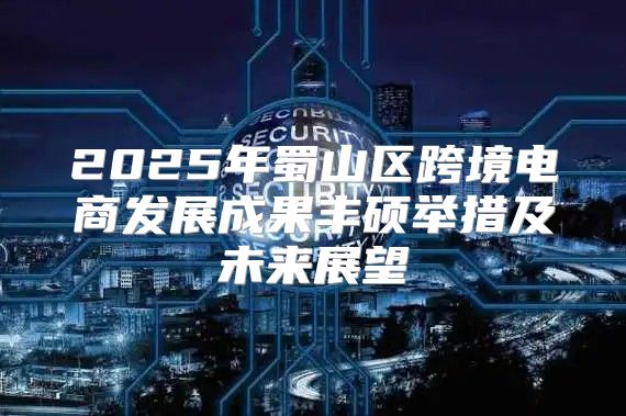 2025年蜀山区跨境电商发展成果丰硕举措及未来展望