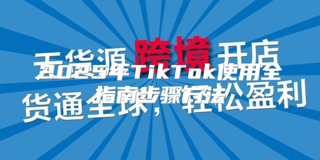 2025年TikTok使用全指南步骤方法