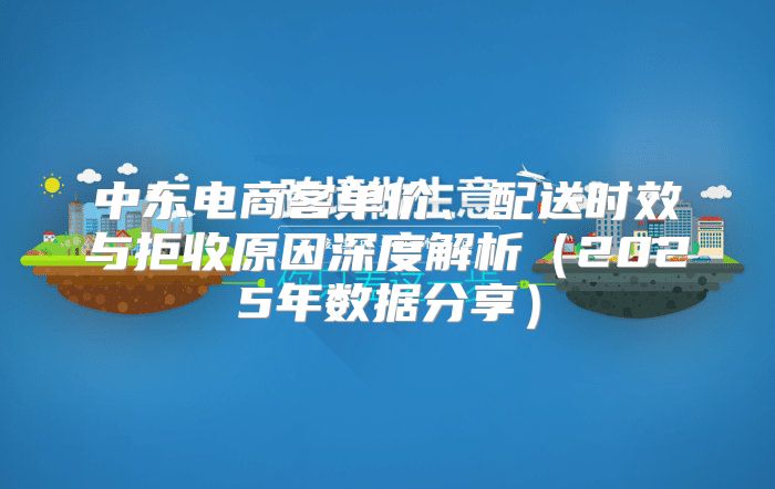 中东电商客单价、配送时效与拒收原因深度解析2025年数据分享