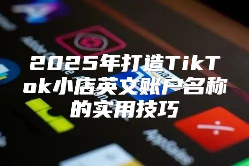 2025年打造TikTok小店英文账户名称的实用技巧