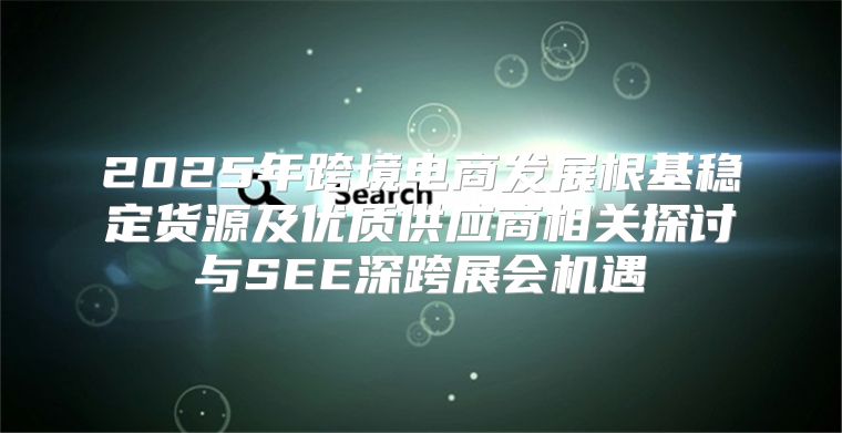 2025年跨境电商发展根基稳定货源及优质供应商相关探讨与SEE深跨展会机遇