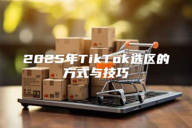 2025年TikTok选区的方式与技巧