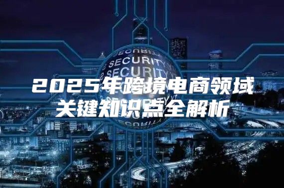 2025年跨境电商领域关键知识点全解析