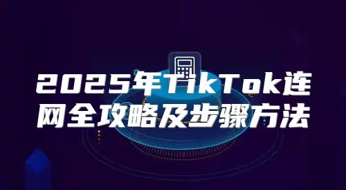 2025年TikTok连网全攻略及步骤方法