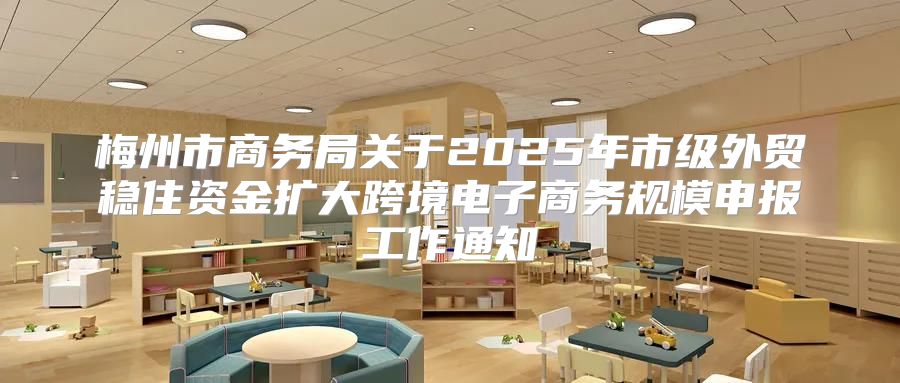 梅州市商务局关于2025年市级外贸稳住资金扩大跨境电子商务规模申报工作通知