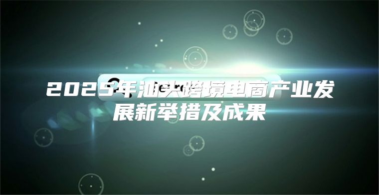 2025年汕头跨境电商产业发展新举措及成果