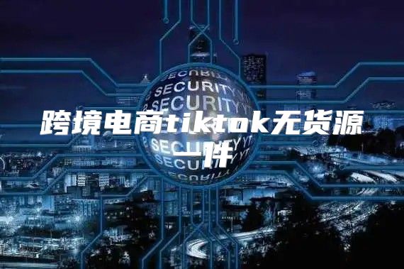 跨境电商tiktok无货源一件
