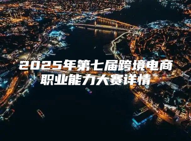2025年第七届跨境电商职业能力大赛详情