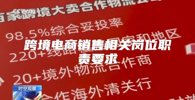 跨境电商销售相关岗位职责要求