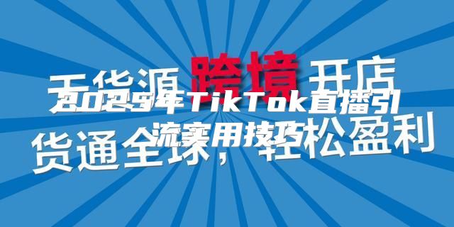 2025年TikTok直播引流实用技巧