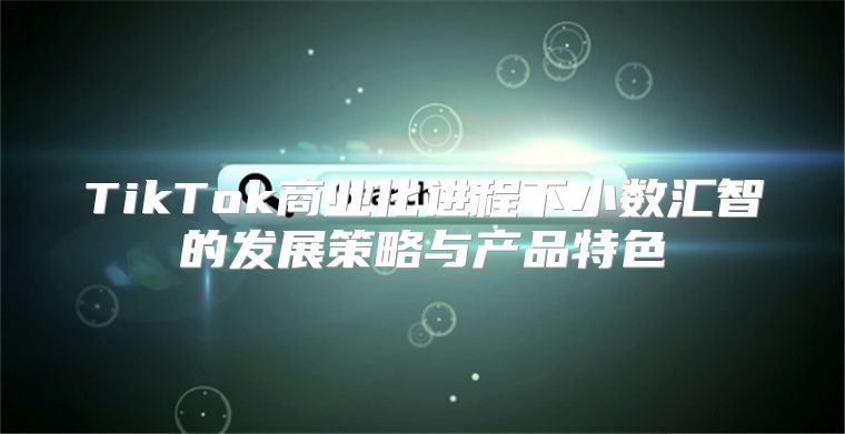 TikTok商业化进程下小数汇智的发展策略与产品特色
