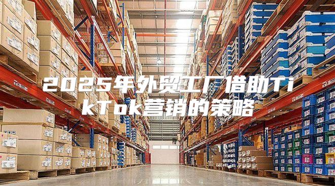 2025年外贸工厂借助TikTok营销的策略