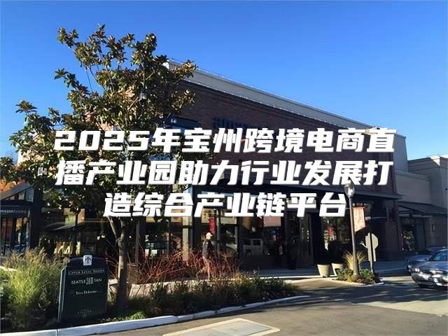 2025年宝州跨境电商直播产业园助力行业发展打造综合产业链平台