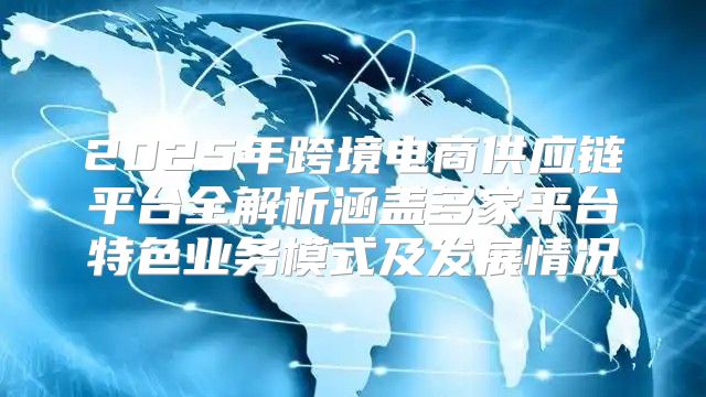 2025年跨境电商供应链平台全解析涵盖多家平台特色业务模式及发展情况