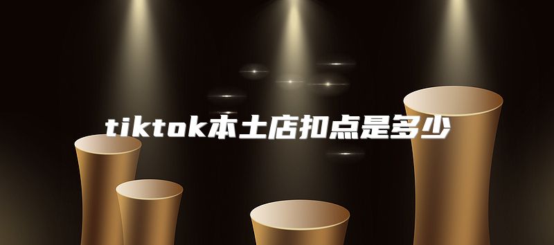 tiktok本土店扣点是多少