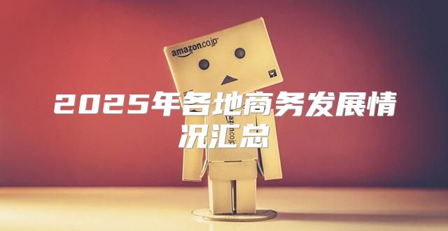 2025年各地商务发展情况汇总