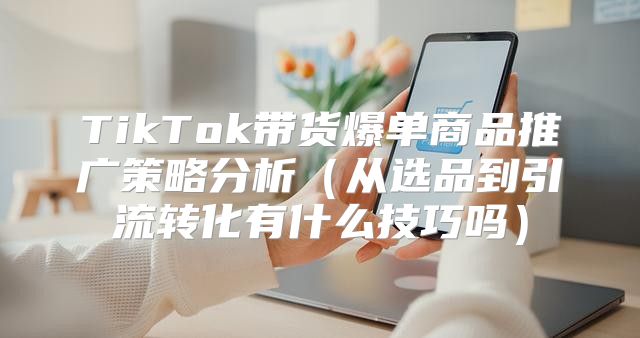 TikTok带货爆单商品推广策略分析从选品到引流转化有什么技巧吗