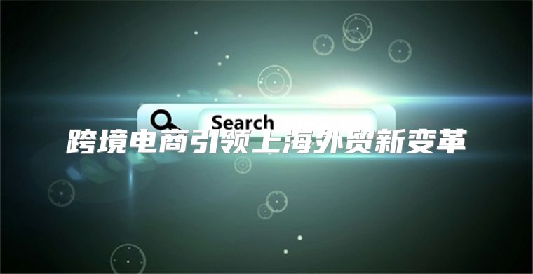 跨境电商引领上海外贸新变革