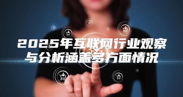 2025年互联网行业观察与分析涵盖多方面情况